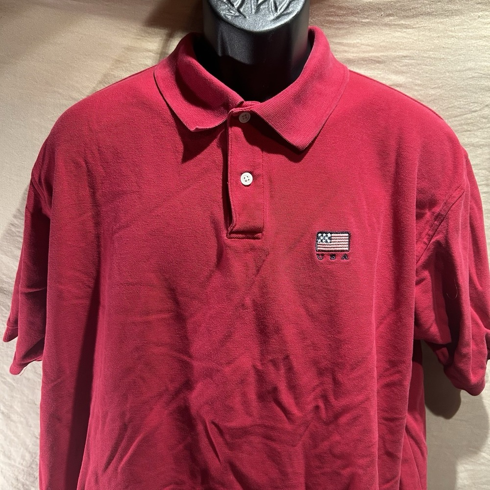 Croft & Barrow C&B Sport Mens Polo Shirt XLT Red Short Sleeve Cotton